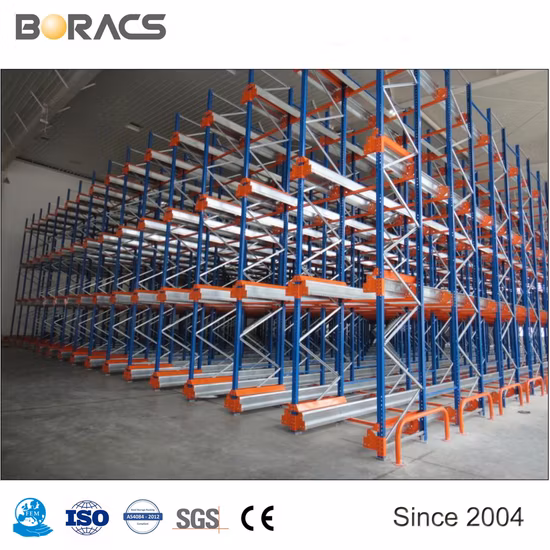 Adjustable Heavy Duty Steel Warehouse Shuttle Radio Flow Pallet Racking--Max 45m High